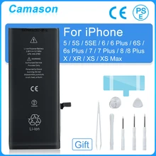 Литиевая батарея Camason для iPhone 5 SE 6 6s 5s 7 8 Plus X XR XS Max, запасные аккумуляторы большой емкости для iphone6 Литиевая батарея Camason для iPhone 5 SE 6 6s 5s 7 8 Plus X XR XS Max, запасные аккумуляторы большой емкости для iphone6
