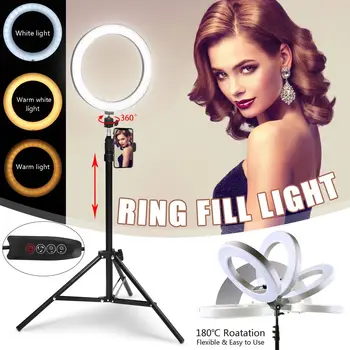 

10 Inch Photo Studio lighting LED Ring Light Photographic Selfie Ring Lighting With Tripod for Smartphone Youtube Makeup Video