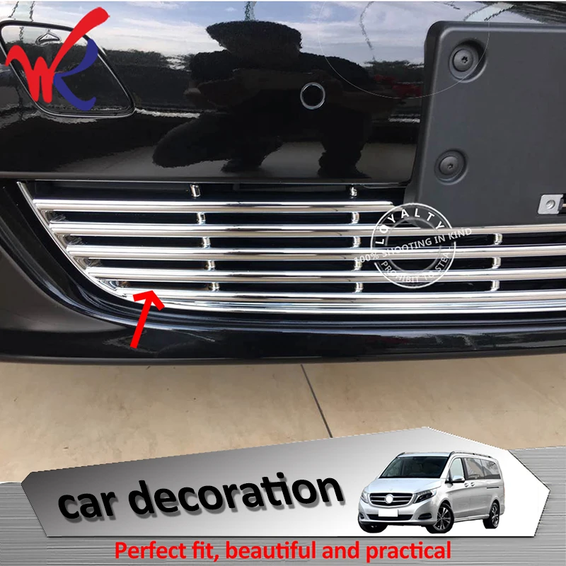 Решетка радиатора переднего нижнего бампера Mercedes Benz Viano V Class W447 2014 2015 2016|grill trim|front