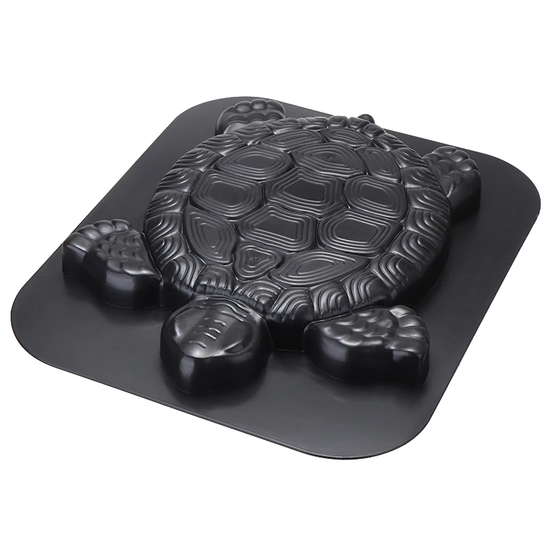 Tortoise Garden Path Stone Mold Concrete Cement Mould Turtle Stepping ABS Black 