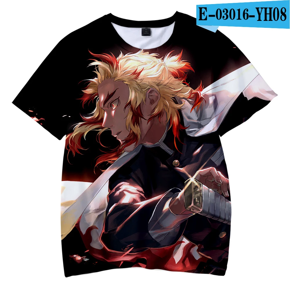 Kimetsu no Yaiba/Детская футболка с 3D принтом «Demon Slayer», Kamado Tanjirou, одежда для мальчиков, топы для девочек 3, 5, 6, 7, 8, 10, 12 лет