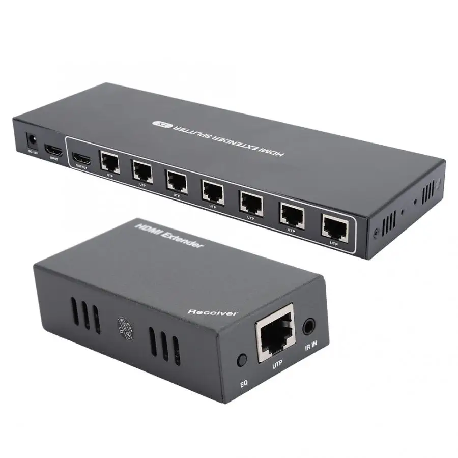 1080P 1 в 7 выход 50 метров HD передача HDMI удлинитель с ближнего конца 110 В-240 В