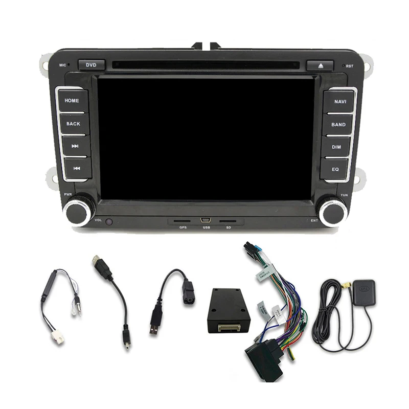 2 Din Автомобильный MP5 DVD CD мультимедийный плеер стерео gps радио для VW Golf Tiguan Skoda Fabia быстрая для сиденья Леон Шкода с Canbus 46