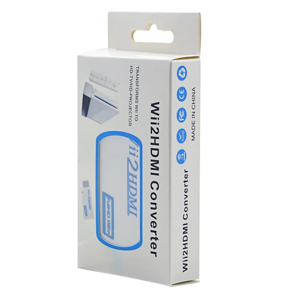 

For Wii To HDMI 1080P Upscaling Converter Wii2HDMI Adapter Converters Full HD Output Upscaling 3.5mm Audio Video Output