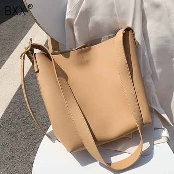 

[BXX] Simple PU Leather Crossbody Bags For Women 2020 Spring Fashion Shoulder Bag Lady Travel Handbags and Purses HL775