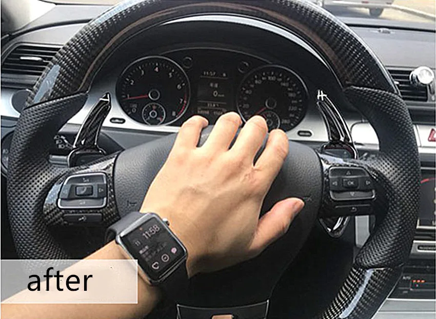 Рулевое колесо из углеродного волокна для Volkswagen VW GOLF 6 CC R20 Tiguan Touareg paddle коробка передач 5,0