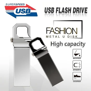 

Usb Flash Drive Metal High Speed Memory Stick U Disk 4G 8G 16G Pendrive 32GB 64GB 128GB Pen Drive Usb Key Free Custom Logo