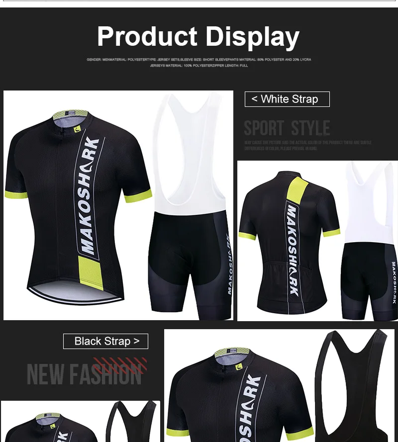 MAKOSHARK велосипедная одежда комплект из Джерси для езды на велосипеде Ropa Ciclismo мужская езда на велосипеде летняя с коротким рукавом Pro велосипедная одежда из Джерси для горного велоспорта костюмы