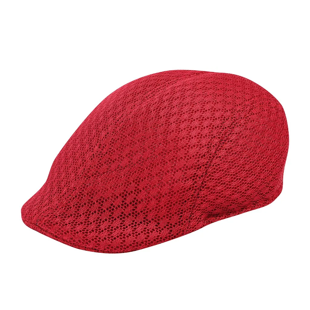 Дышащие однотонные простые мужские Зимние береты мужские и женские Мягкие сетчатые ретро-шляпы Повседневные Дышащие зимние теплые удобные береты# x41024