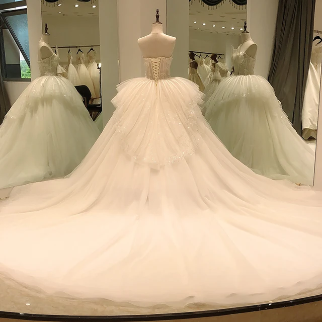 2020 Suli wedding dress bride wedding gown elegant women lace plus size robe mariage femme tiered Ball gown wedding dress sl8097 2
