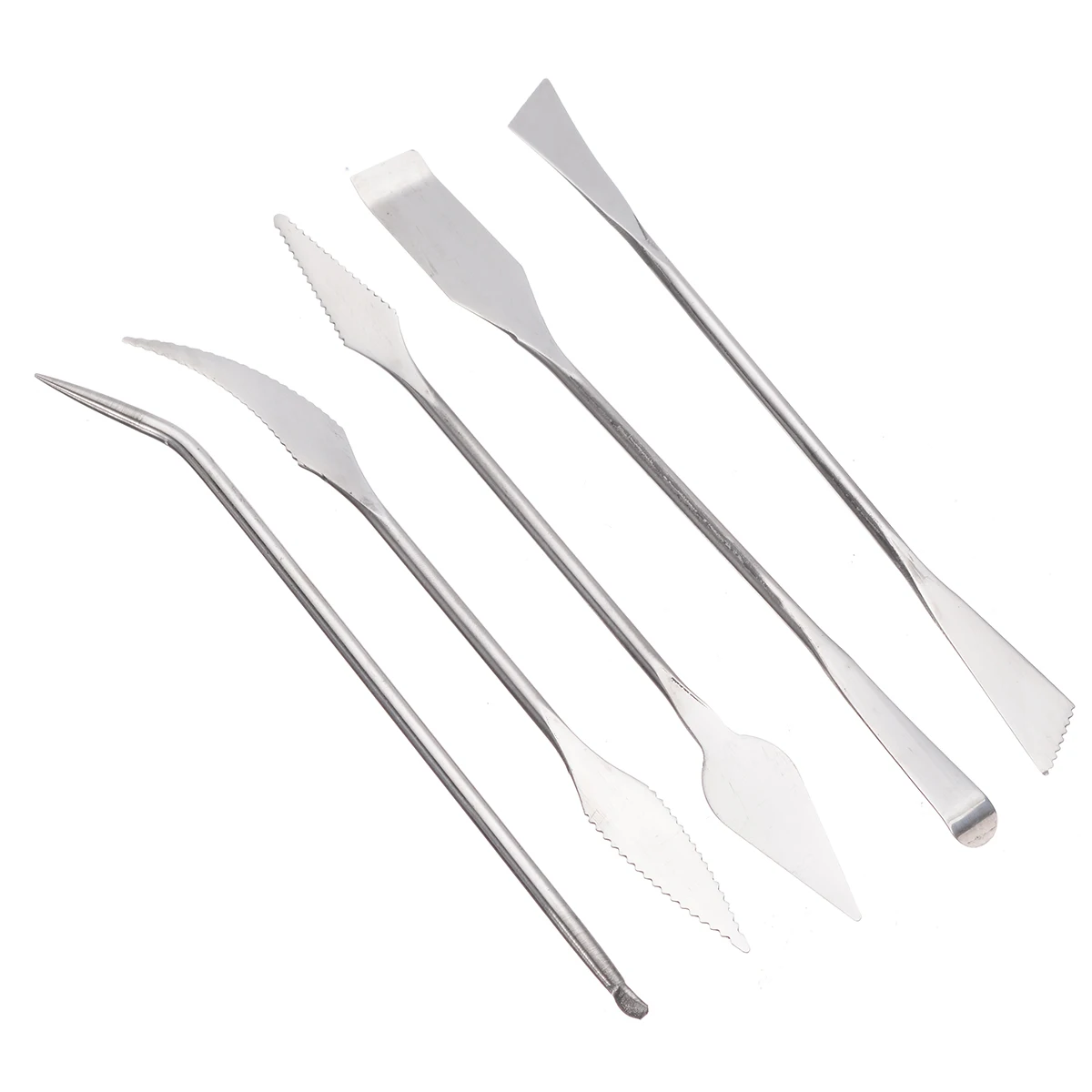 

5pcs Sculpting Pottery Carving Stainless Steel Modeling Sculpture Wax Carving Sculpt Polymer Shapers Pottery Clay Ceramic Tool