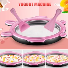 Экономичная мини Мороженица йогурт фрукты ролл сковорода Жареная Машина с лопатой инструменты комплект ds99
