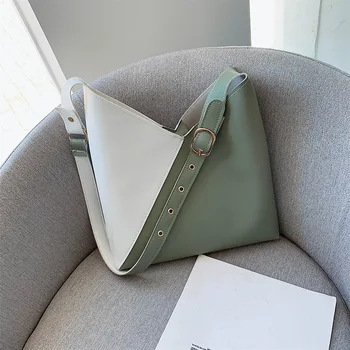 

Ladies Shoulder Bag New Fashion Contrast Bucket Bag Creative Fresh Diagonal Crossbody Bag