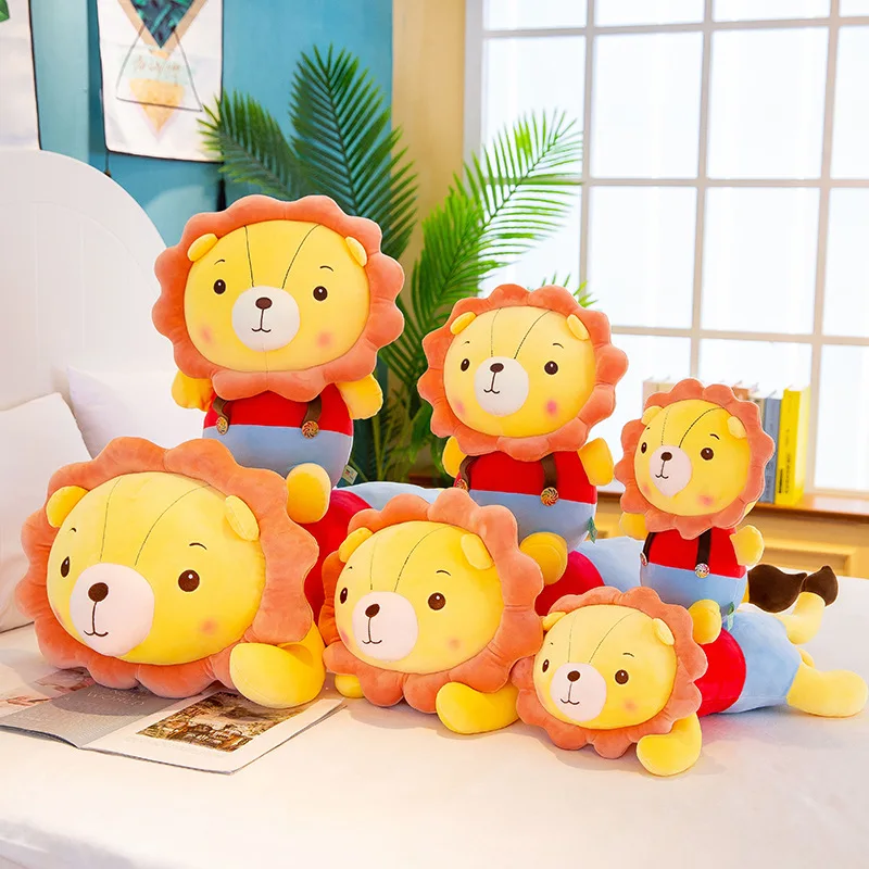 New Creative Elastic Velvet Down Cotton Lion Doll Cute Lion Plush Toy Early Educational Toys Pillow Children's Birthday Gift
