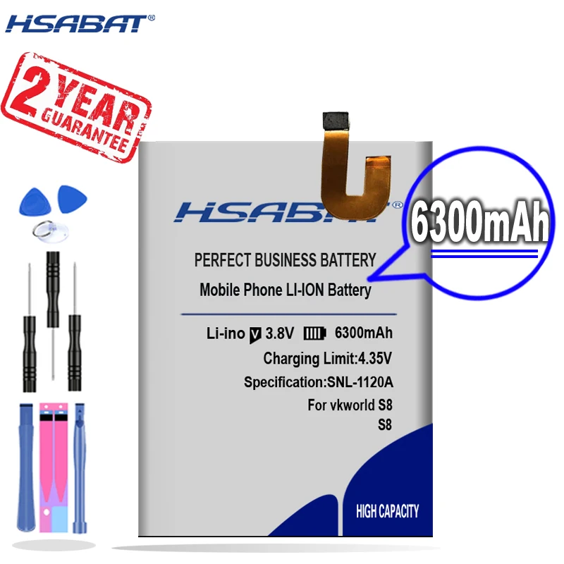 Новое поступление [HSABAT] 6300 мАч Сменный аккумулятор для Vkworld S8 MTK6750T | Мобильные