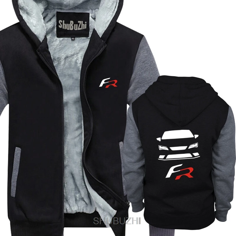 Повседневная Новая зимняя мужская куртка Camiseta Blanca Seat Leon Fr cupra Tees, мужская повседневная Зимняя Толстая толстовка на молнии sbz8343