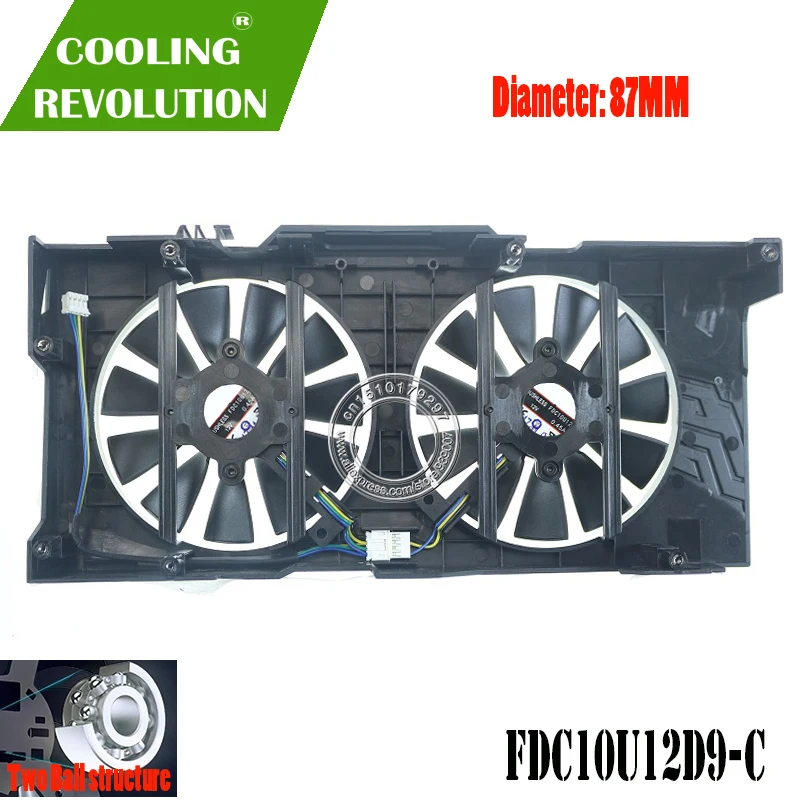 FDC10U12D9-C DC12V 0.45AMP 4PIN gráficos ventilador para ASUS EXPEDIÇÃO RX580 RX570 EX-RX580 EX-RX570