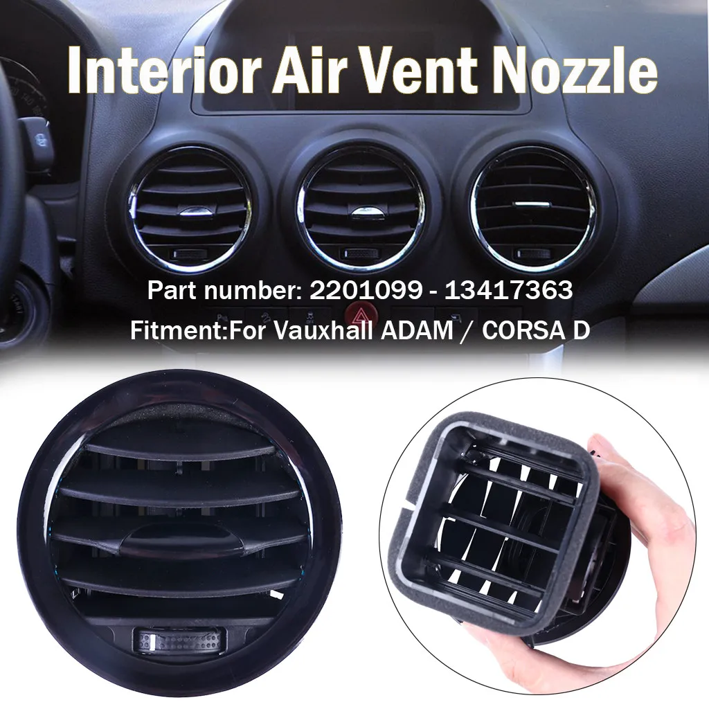 KIMISS Round Air Outlet Vent Cover,Interior Air Vent Nozzle/Grille Fit for Adam/Corsa D 13417363 