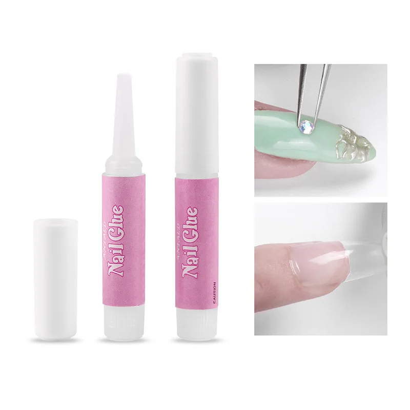 Tanio 10PCS/Bag 2g/Round Bottle Nail Glue Professional Nail Art Glue sklep