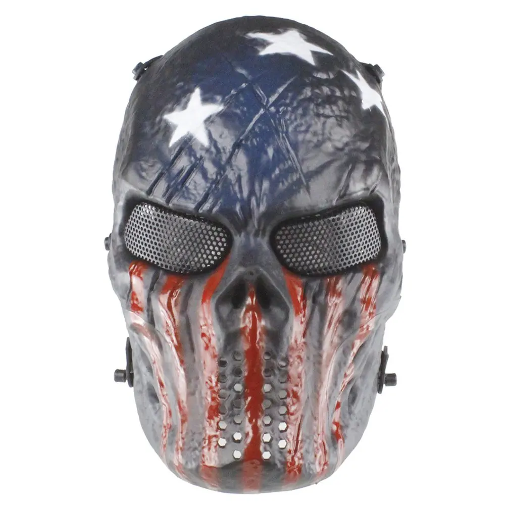 

Halloween Protective Mask Iron Blood Shantou Mask Full Face Protective Mask Horror Scare Punishment Mask