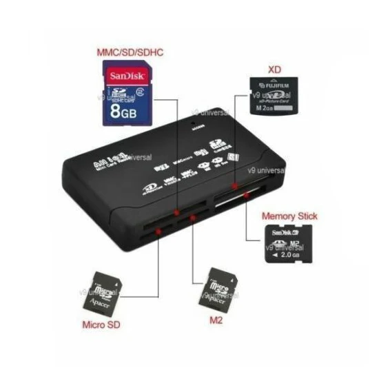 Белый USB кардридер все в одном высокоскоростной адаптер для ПК ноутбука