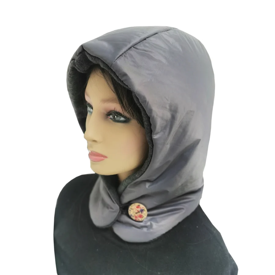 Winter Hat Fashion Ultralight Outdoor Down hat women Waterproof light winter Puff Neck warm Windproof Hood Ear Covering cap