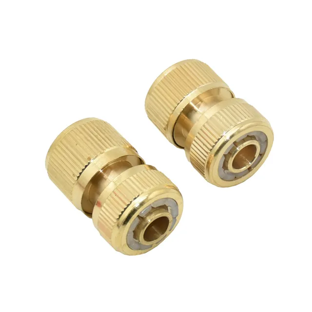 Sárgaréz 1/2 "Kerti Tömlő Gyors Csatlakozó 16 Mm -Es Waterstop Réz Öntöző Vízhez 1Db