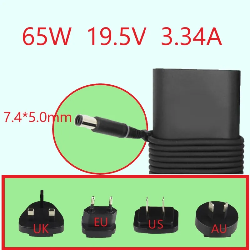 

New Genuine 19.5V 3.34A 65W AC Charger For Dell Latitude 7480 7490 5490 7280 7390 E5430 E6230 E6330 6430U Laptop Power Adapter