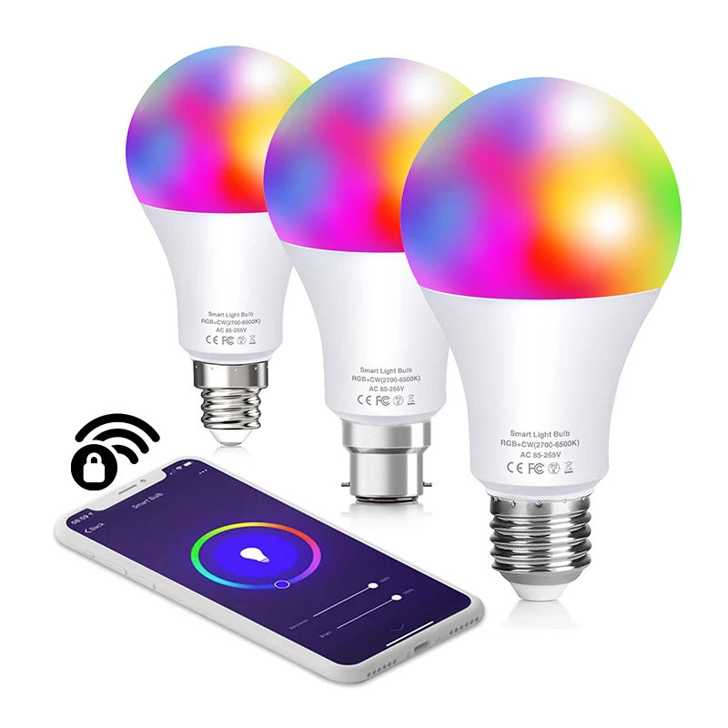 Inteligente lâmpada led e27 e14 b22 compatível com a casa do google alexa homekit colorido decorativo edison wifi rgb lâmpadas para casa