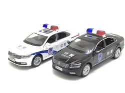 1/32 Полицейская машина литая металлическая модель автомобиля высокого моделирования игрушечная лампа музыка 6 дверей Открытые детские