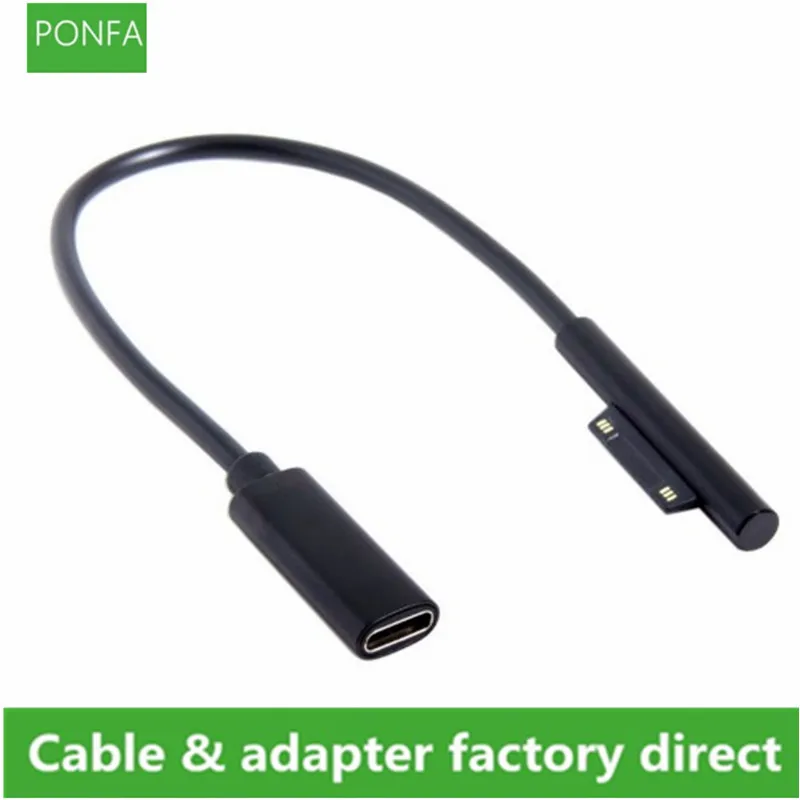 USB C тип c DC 15 в мама к поверхности Pro3 Pro4 Pro5 Pro6 книга Pro заряженный удлинитель