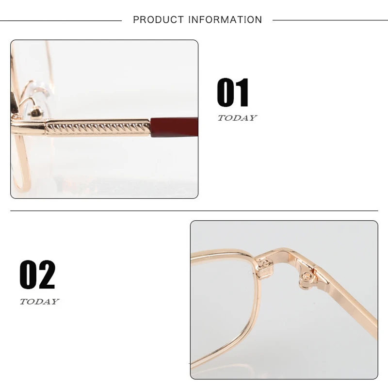 Reading Glasses Ahora Men Glass Lens Metal Presbyopia Anti-fatigue 0 +0.5 0.75 1.0 1.25 1.5 1.75 2.0 2.5 2.75 3.0 to 6.0