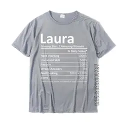 Personalized LAURA Nutrition Christmas Gift T - Shirt - Classic Cotton Men's Tee - XXXL (GRAY)