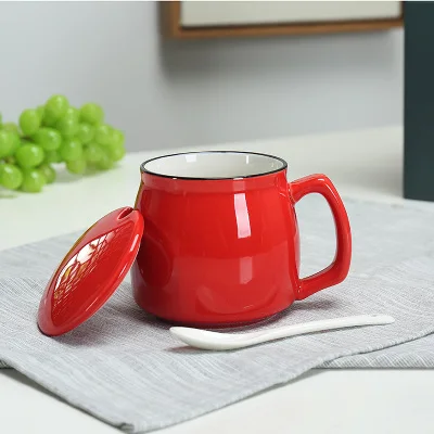 XING KILO керамическая чашка для кофе, молока, кружка с логотипом на заказ, чашка для завтрака,, Подарочная чашка красного и зеленого цветов на выбор - Цвет: 107-KL7