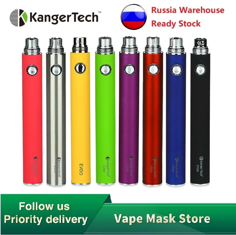 100% оригинальный ручной аккумулятор Kangertech EVOD встроенный 1000 мАч для 8 часов вейпа