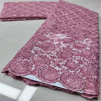 

Madison Luxury Embroidery French Mesh Lace Latest African Lace Fabric Handmade Beaded Lace For Dress Tulle Lace Fabric