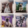 MINI French Bulldog Pillow Case for Home Sofa Car Soft Plush Decor Cute Pet Animal Dog Cushion Cover Printed Pillowcase 45x45cm 4