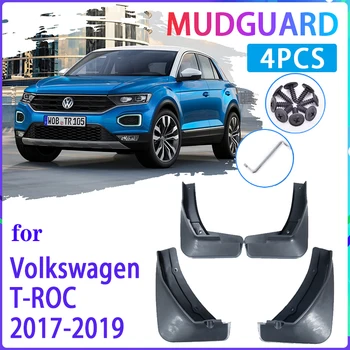 

4 PCS Car MudFlaps for Volkswagen VW T-Roc TRoc T Roc 2017 2018 2019 Mudguard Splash Guards Fender Auto Accessories