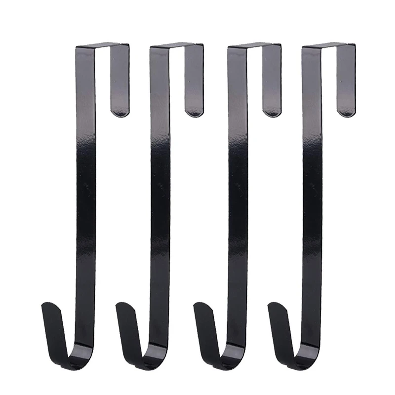 Fashion-15In Door Iron Double Hook Hangers Removable Storage Rack Organizer for Christmas Wreath Coat Bag Hat Robe