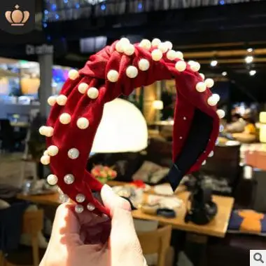 8 40 шт/лот DIY Простые мульти ногтей жемчужные тканевые повязки на голову широкое смывание макияжа с лица волосы полоса Инструменты для укладки аксессуары HA610 - Цвет: 8