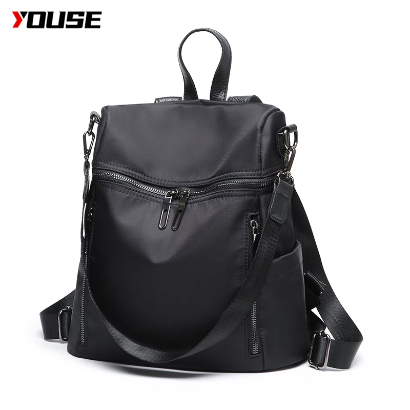 

YOUSE Lady Backpack 2020 Fashion Shoulder Wild Large Capacity Travel Anti-theft Oxford Cloth School Multifunctional Solid Color
