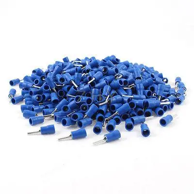 

1000 x Blue Insulated Connector Crimped Pin Terminal PTV2-10 for AWG16-14 Wire