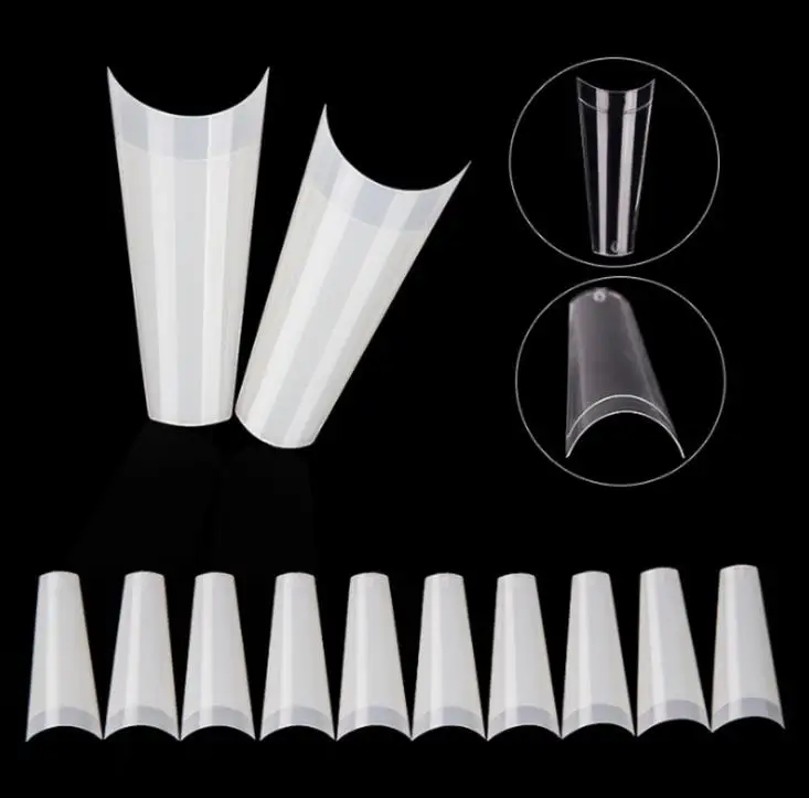 

100 Bags False Nails 500pcs French Fake Nails Tips Long Ballerina Coffin Nails Half Cover Manicure Acrylic Nail Art Wholesale SN