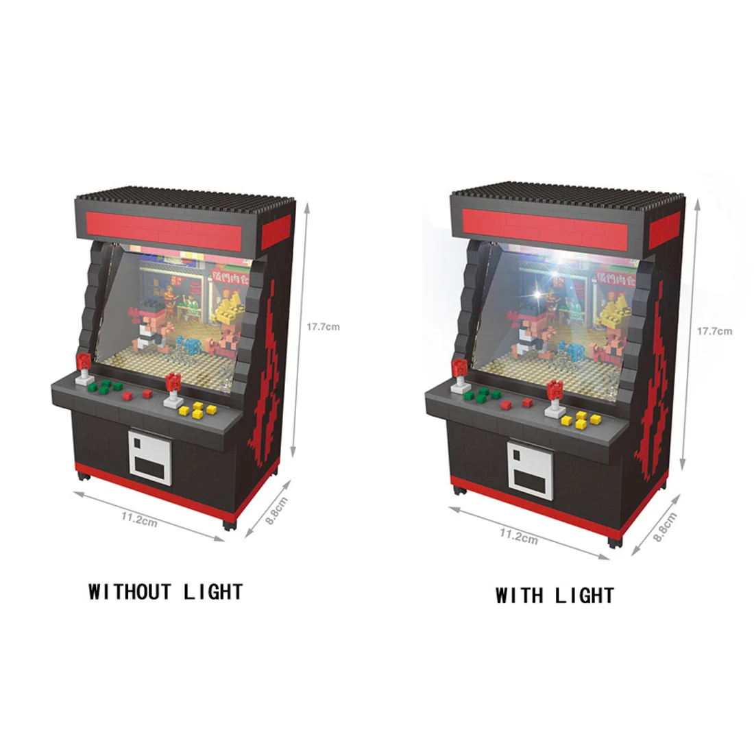 

hot LegoINGlys creators Street Arcadegame Fighter nano micro diamond building block with led light Game machine bricks toys gift
