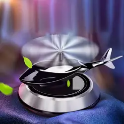 Ambientador de aromaterapia para coche, difusor automático de Perfume, alfombrilla antideslizante de aleación de energía Solar, adorno giratorio para avión