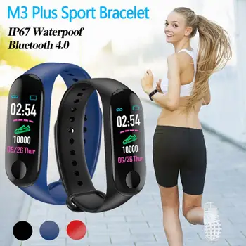 

M3 Plus Sport Fitness Tracker Watch Smartband Smart Bracelet Blood Pressure Heart Rate Monitor Smart Band Wristband Men