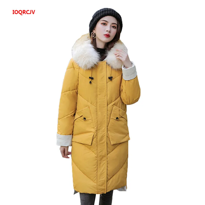 #*Cheap Women Winter Jacket And Coats 2019 Parkas For Women Fur Collar Hooded Cotton Padded Warm Thicken Ladies Long Coat Outwear W1394
