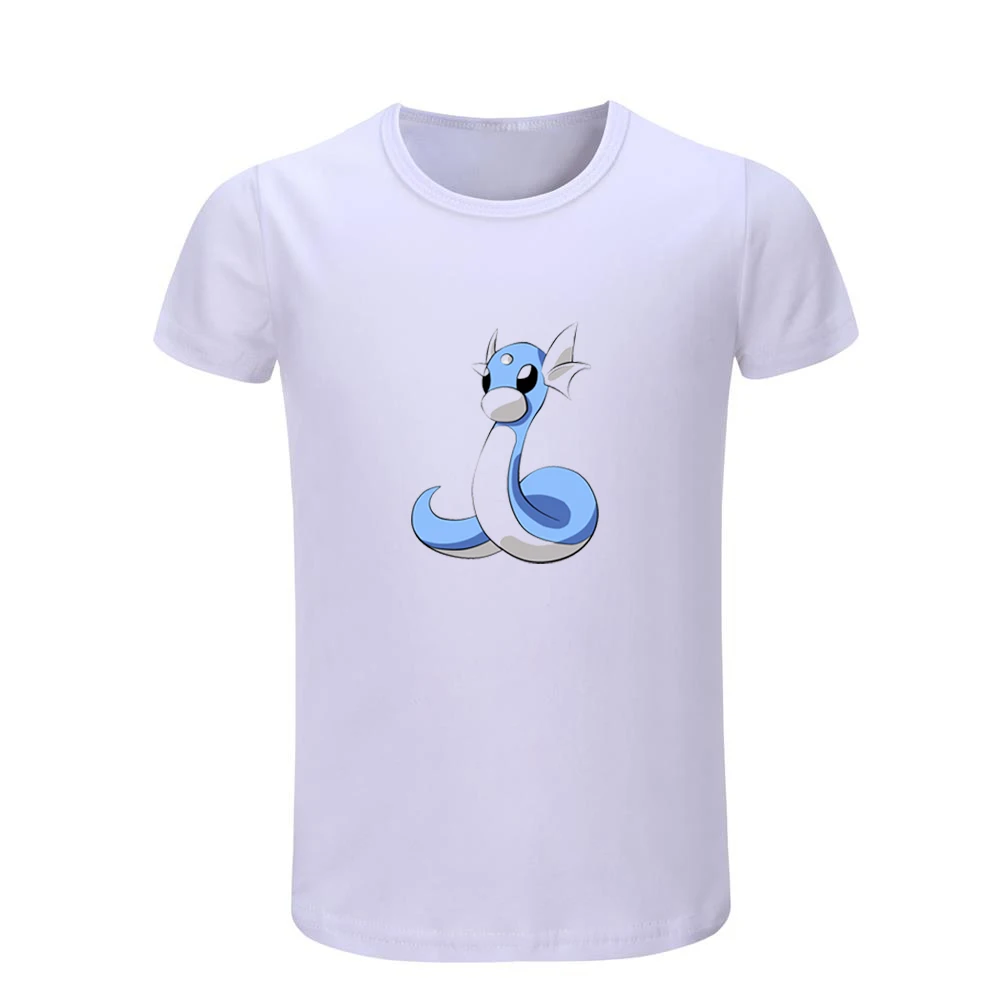 JeKW948D Детские футболки с рисунком Pokemon Dratini Lapras Poliwag Детские футболки с графическим принтом Рождественский подарок с короткими рукавами для мальчиков и девочек - Цвет: JeKW948D