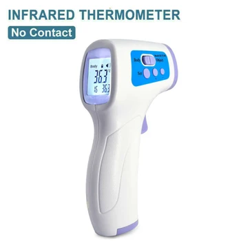 

NON-CONTACT Body Or Adult Forehead IR Infrared Sensor Digital Thermometer HD LED Screen Displays Clear