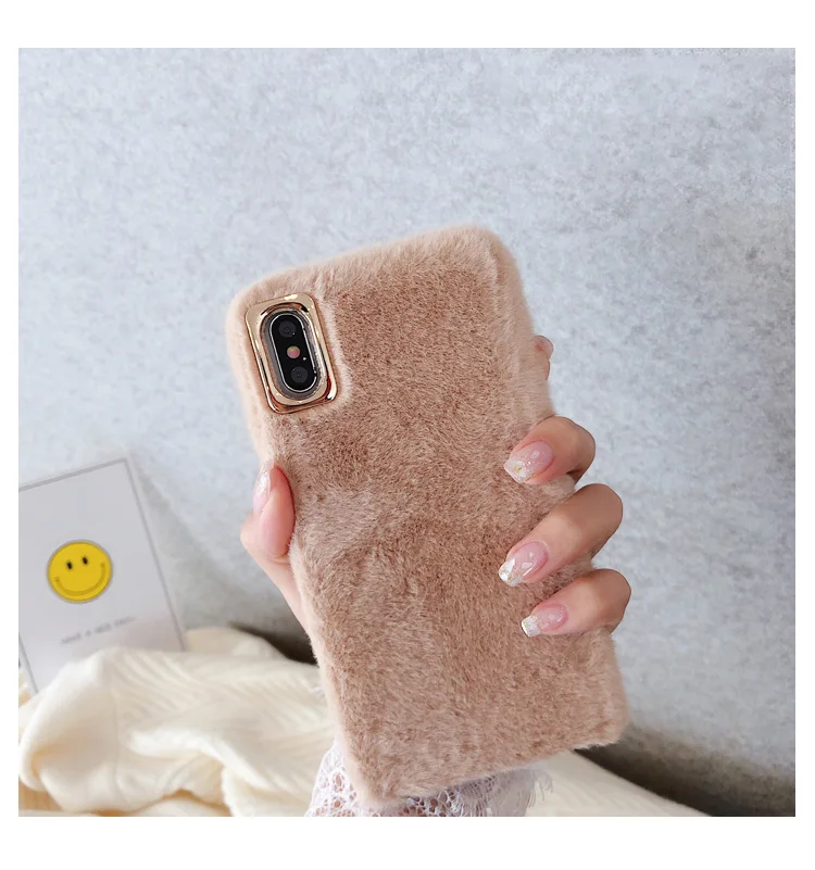 GlamPhoneCase Ранняя осень сплошной цвет плюшевый чехол для iPhone X XS Max XR Мягкий силиконовый чехол для iPhone 7 8 6 6s Plus чехол - Цвет: Хаки